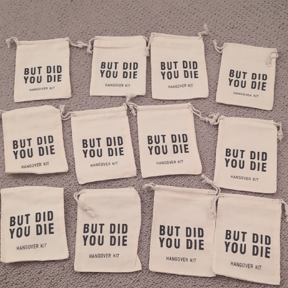 Amazon White Hangover Kit Party Favor Pouches